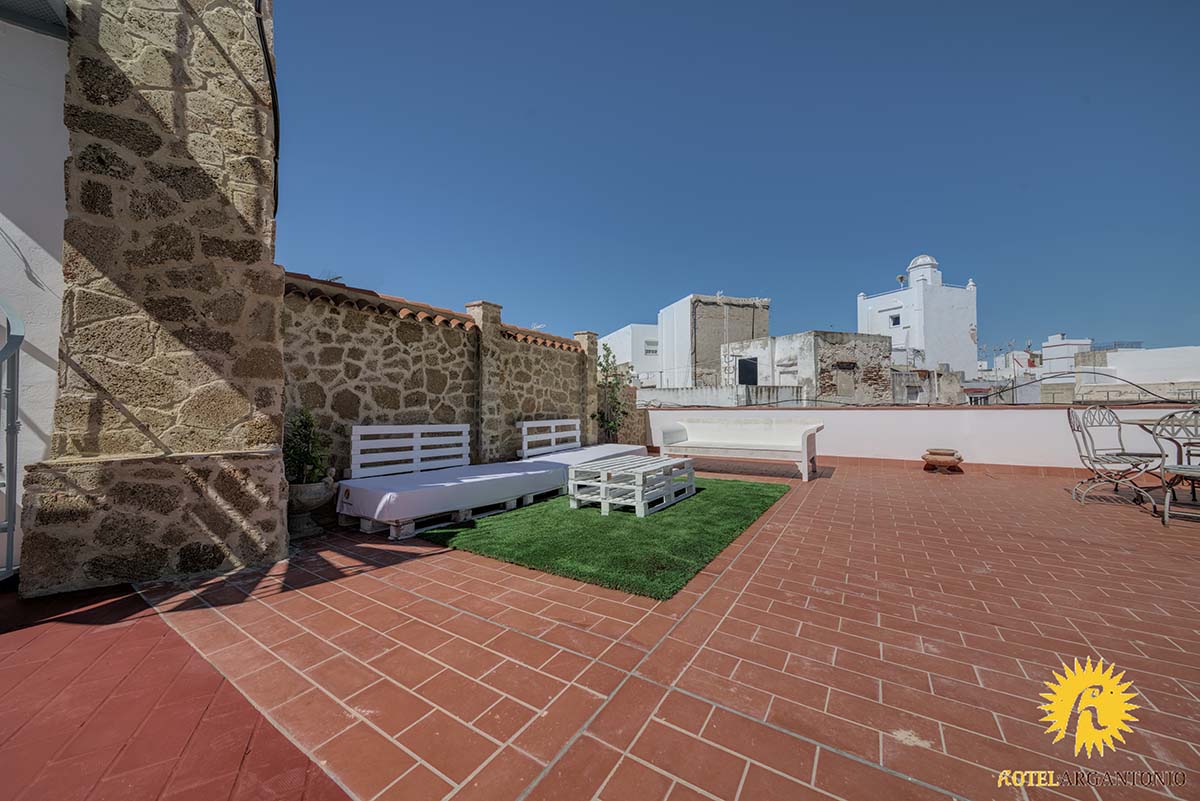 Terraza Torres Miradores del Hotel Argantonio en Cádiz